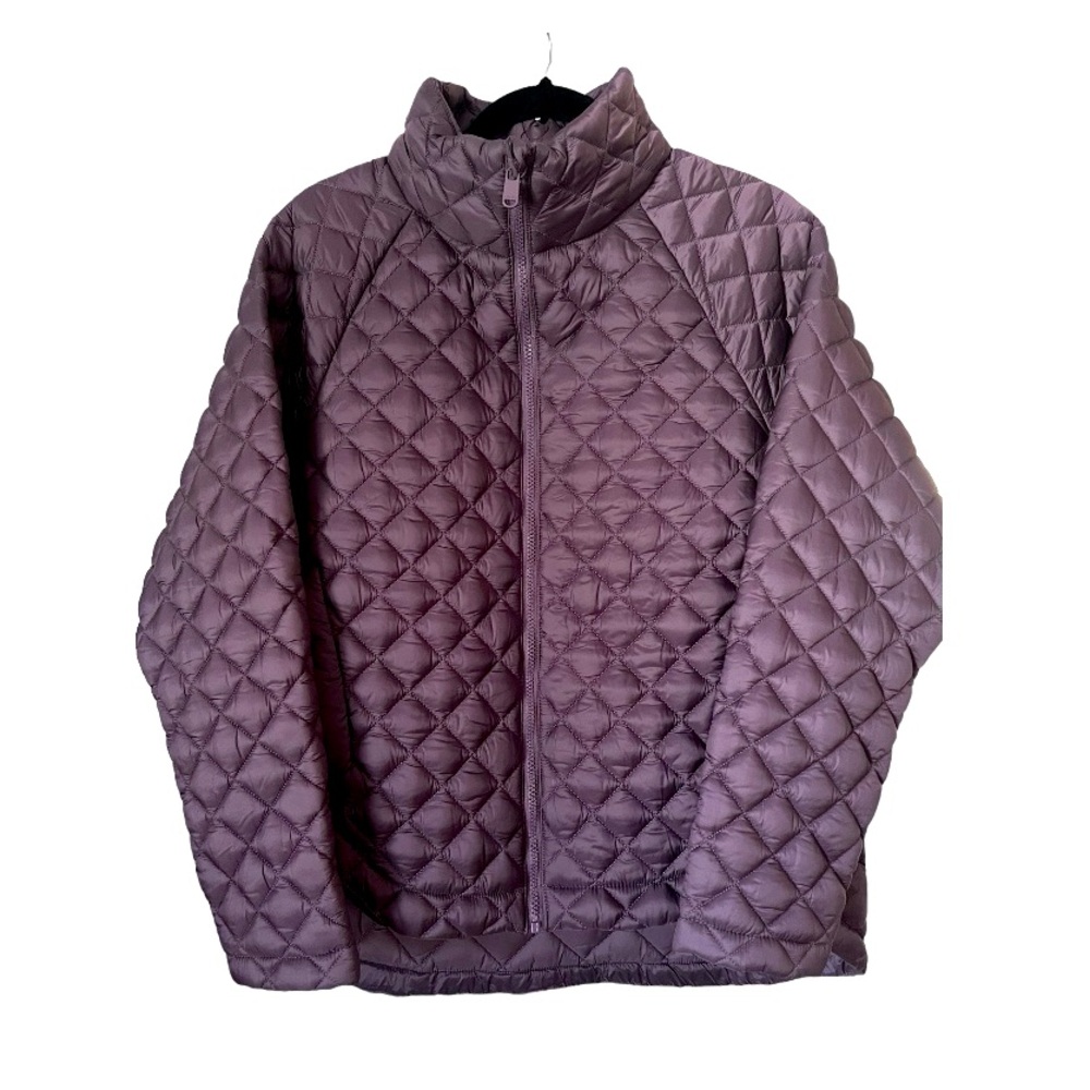 Athleta Whisper Featherless Jacket Size Medium Eggplant Purple - Picture 1 of 4
